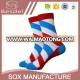 custom designer 100% polyester white socks